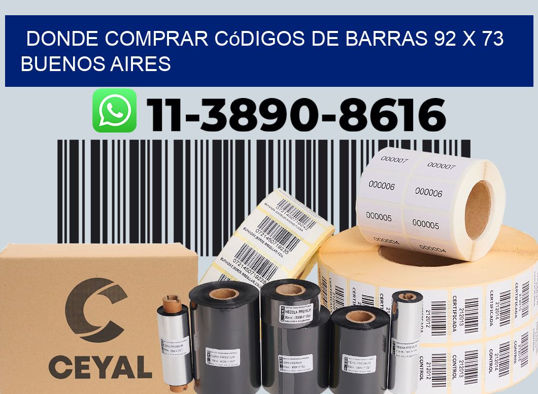 Donde Comprar códigos de barras 92 x 73 Buenos Aires
