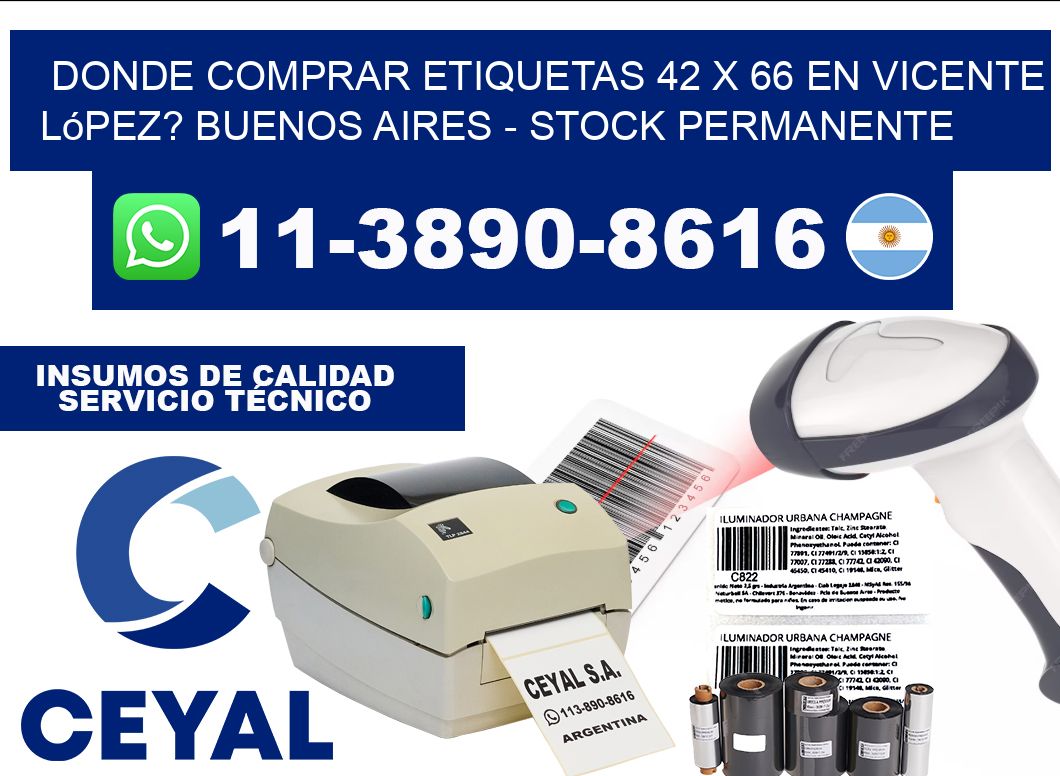 Donde Comprar etiquetas 42 x 66 en Vicente López? Buenos Aires - Stock permanente