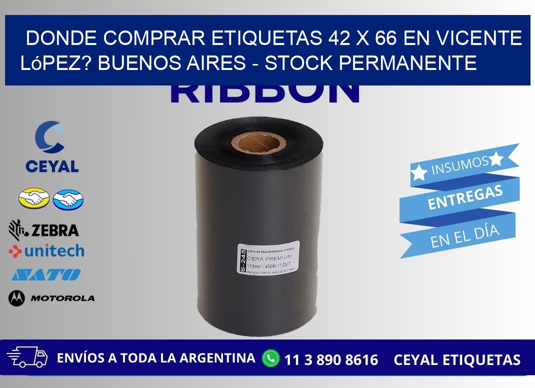 Donde Comprar etiquetas 42 x 66 en Vicente López? Buenos Aires - Stock permanente