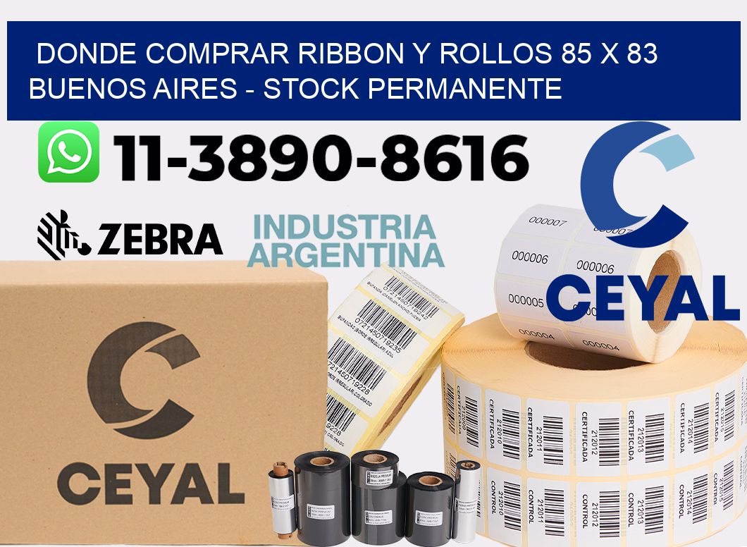 Donde Comprar ribbon y rollos 85 x 83 Buenos Aires - Stock permanente