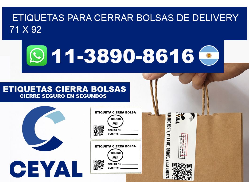ETIQUETAS PARA CERRAR BOLSAS DE DELIVERY 71 x 92