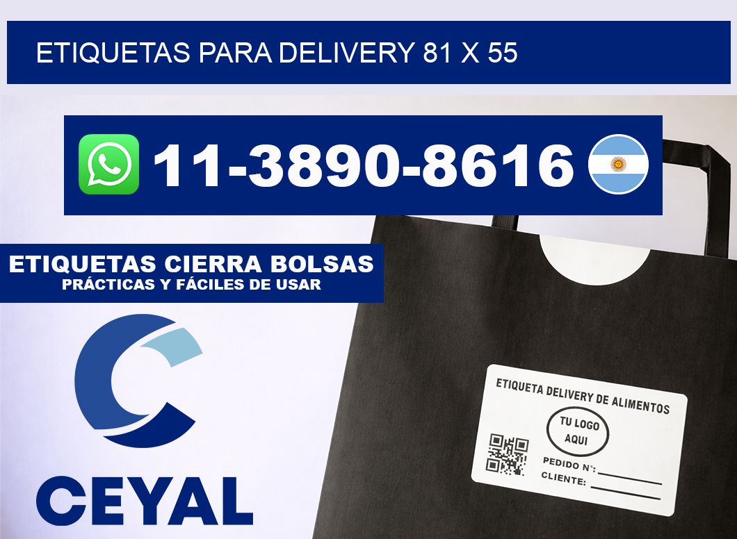 ETIQUETAS PARA DELIVERY 81 x 55