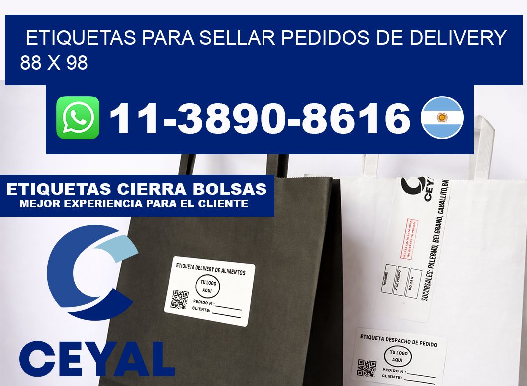 ETIQUETAS PARA SELLAR PEDIDOS DE DELIVERY 88 x 98