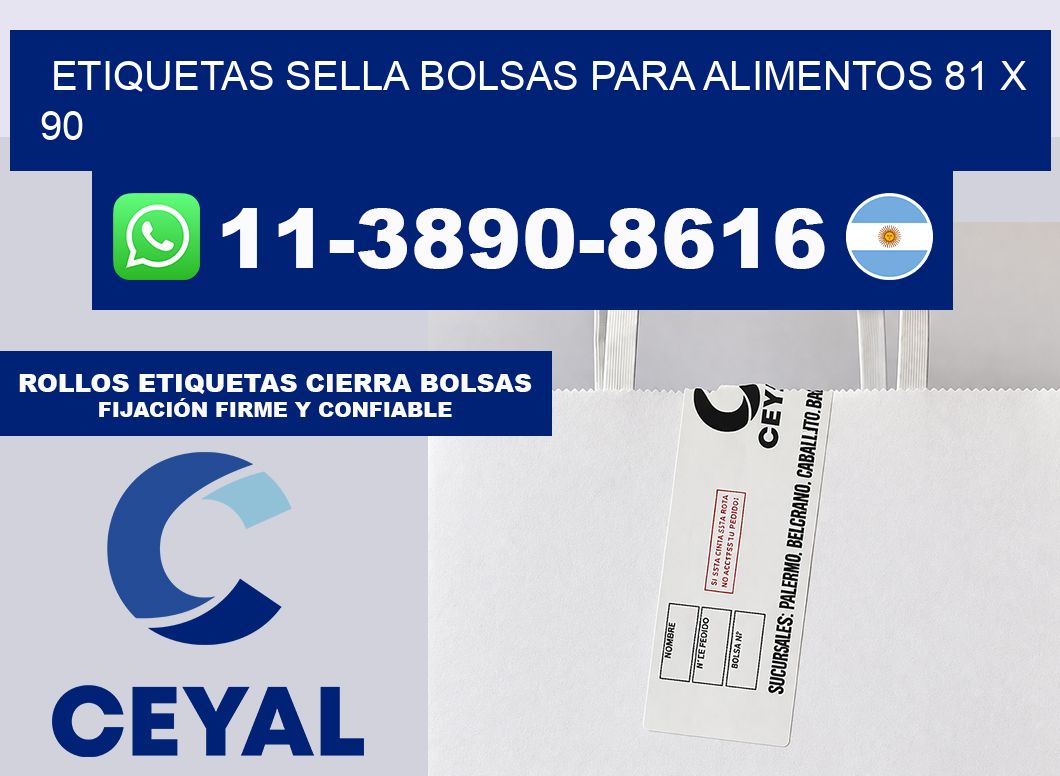 ETIQUETAS SELLA BOLSAS PARA ALIMENTOS 81 x 90
