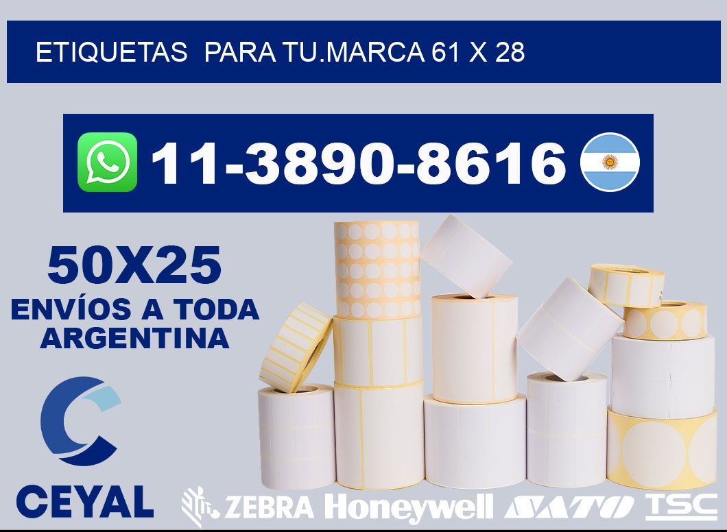 Etiquetas  para tu.marca 61 x 28