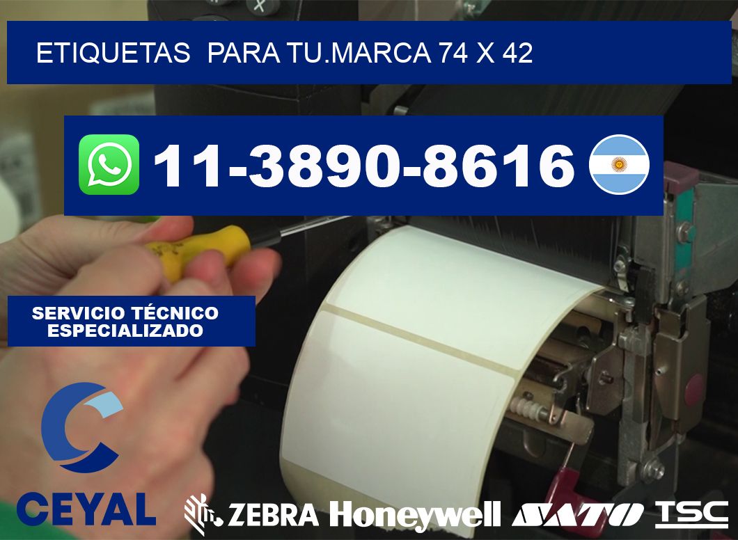 Etiquetas  para tu.marca 74 x 42
