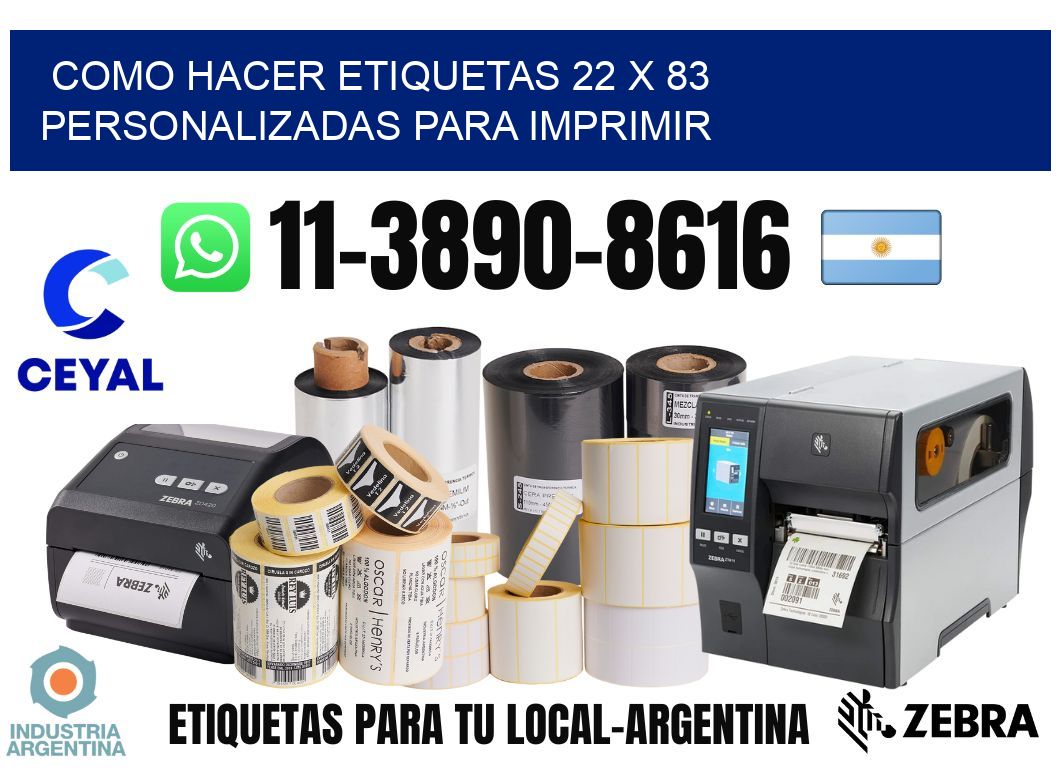 como hacer etiquetas 22 x 83 personalizadas para imprimir