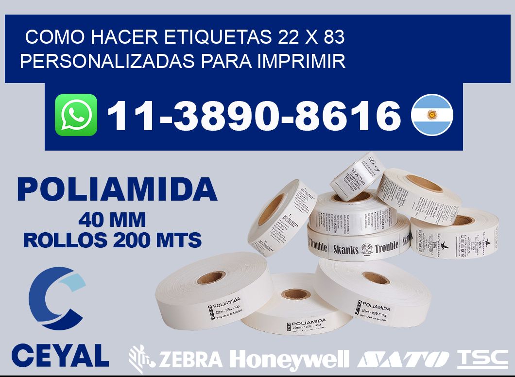 como hacer etiquetas 22 x 83 personalizadas para imprimir