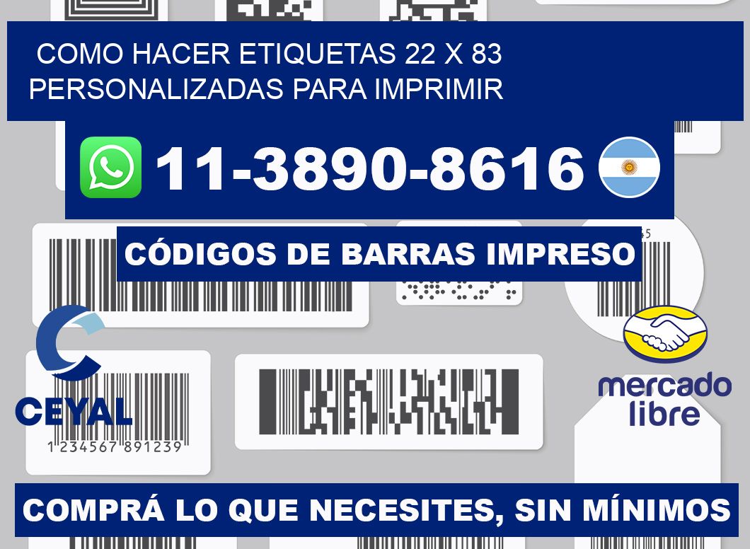 como hacer etiquetas 22 x 83 personalizadas para imprimir