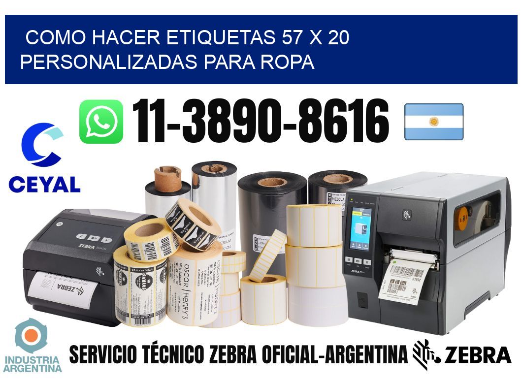 como hacer etiquetas 57 x 20 personalizadas para ropa