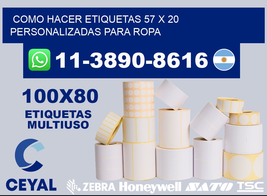 como hacer etiquetas 57 x 20 personalizadas para ropa