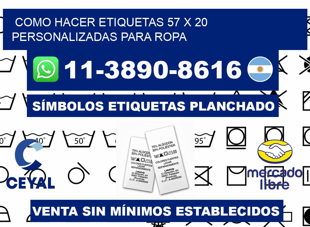 como hacer etiquetas 57 x 20 personalizadas para ropa