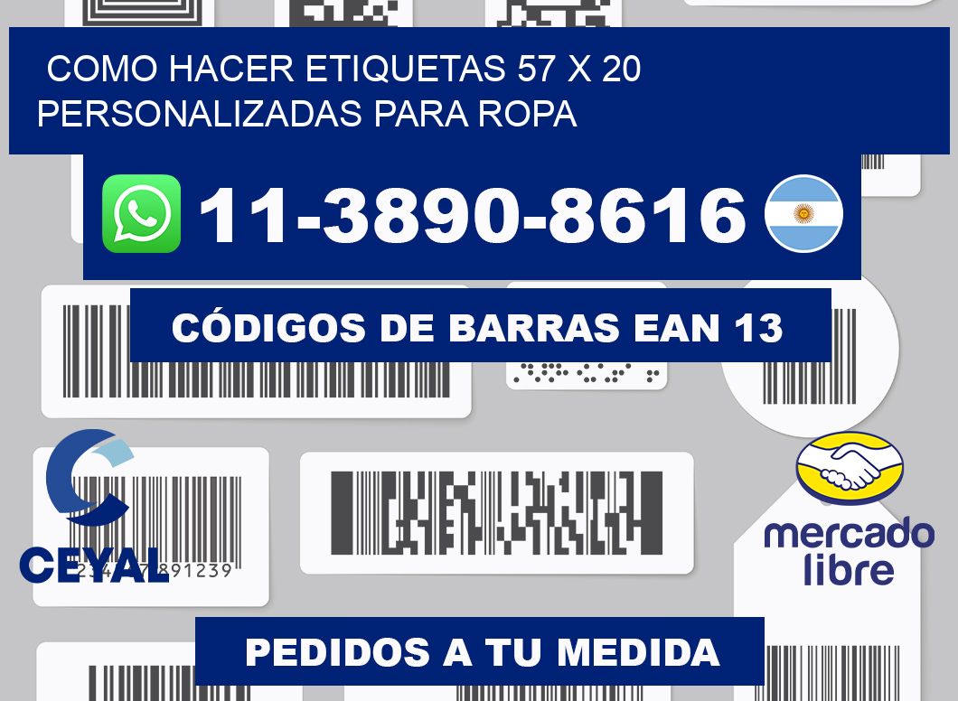 como hacer etiquetas 57 x 20 personalizadas para ropa