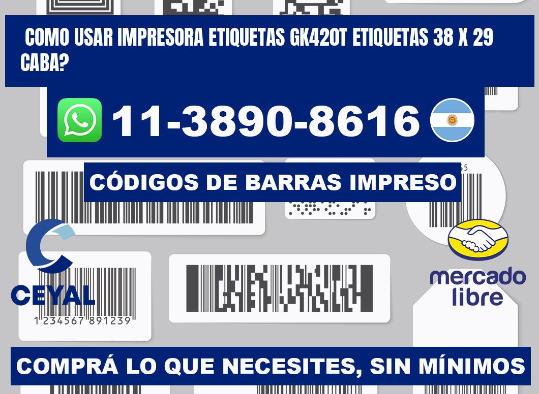como usar impresora etiquetas gk420t etiquetas 38 x 29 CABA?