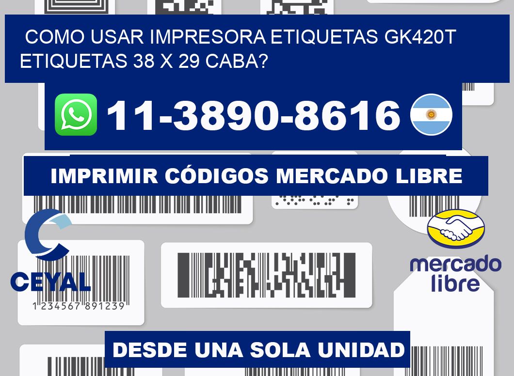 como usar impresora etiquetas gk420t etiquetas 38 x 29 CABA?