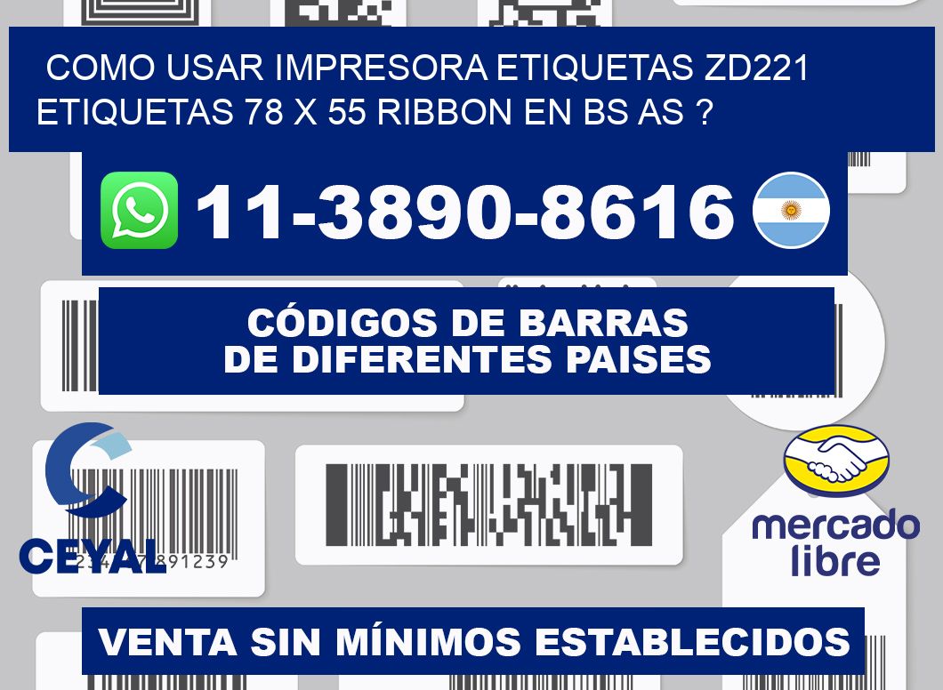 como usar impresora etiquetas zd221 etiquetas 78 x 55 ribbon en BS AS ?
