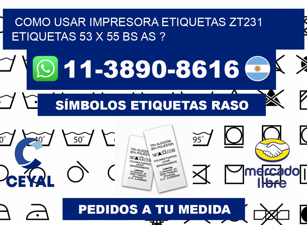 como usar impresora etiquetas zt231 etiquetas 53 x 55 BS AS ?