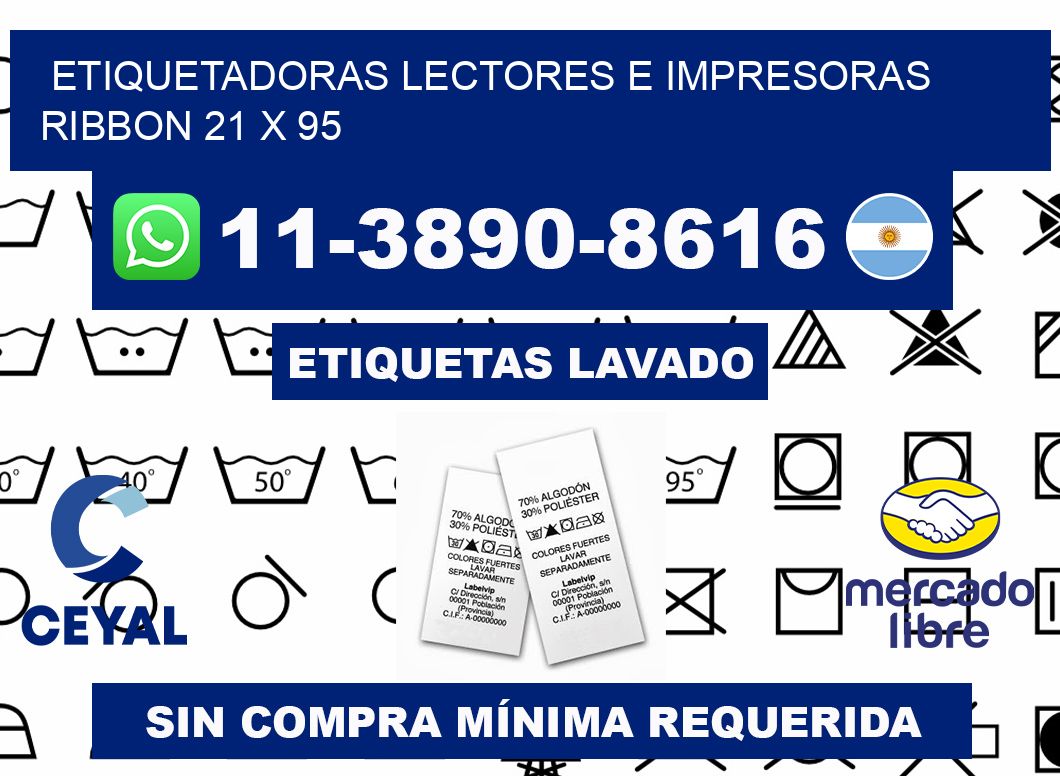etiquetadoras lectores e impresoras ribbon 21 x 95