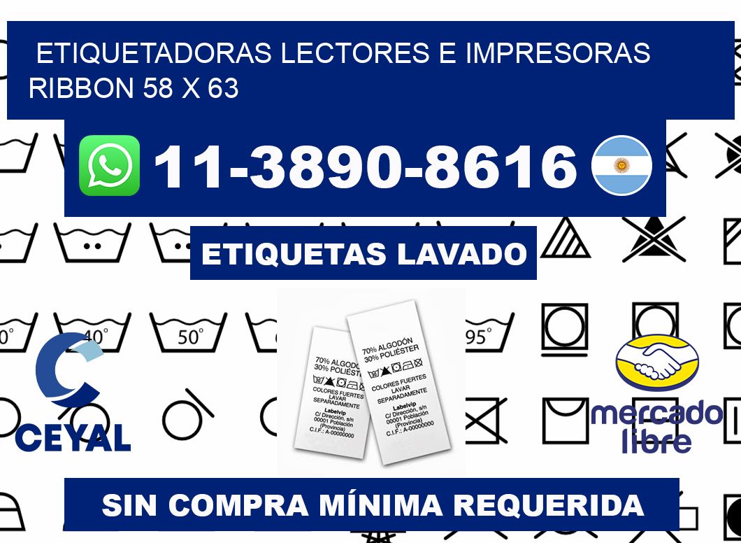 etiquetadoras lectores e impresoras ribbon 58 x 63