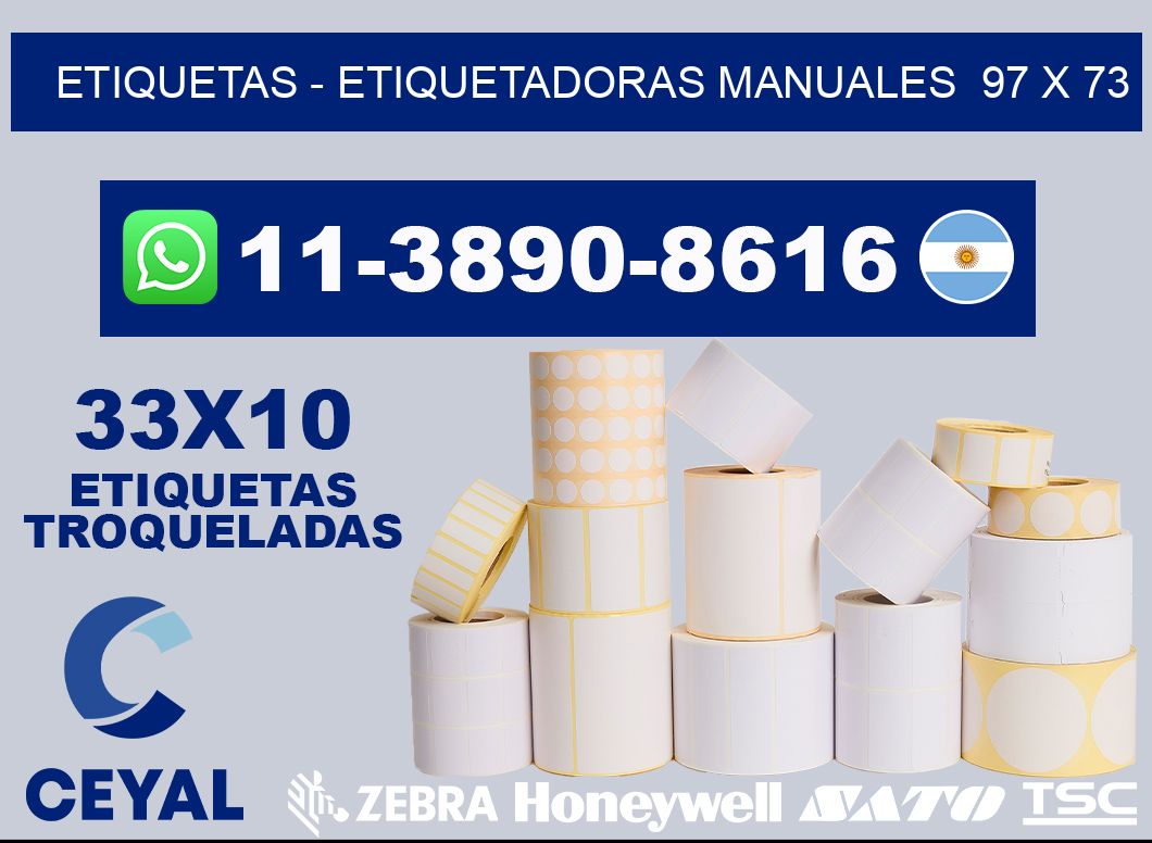 etiquetas - Etiquetadoras Manuales  97 x 73