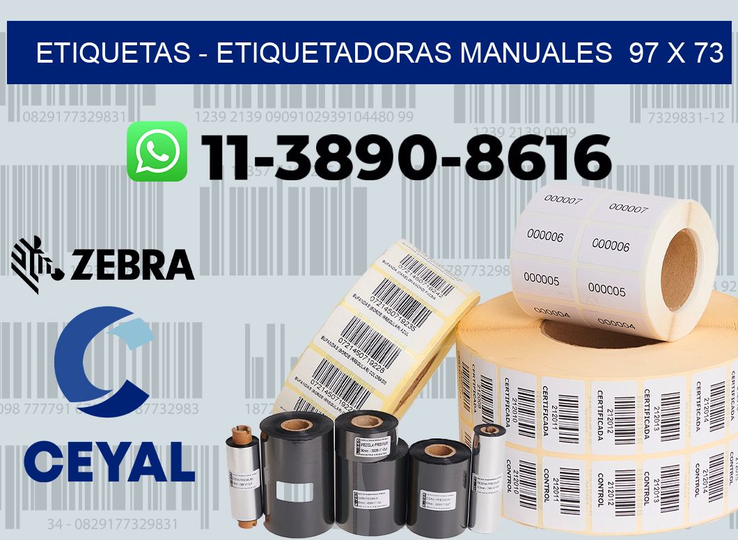 etiquetas - Etiquetadoras Manuales  97 x 73