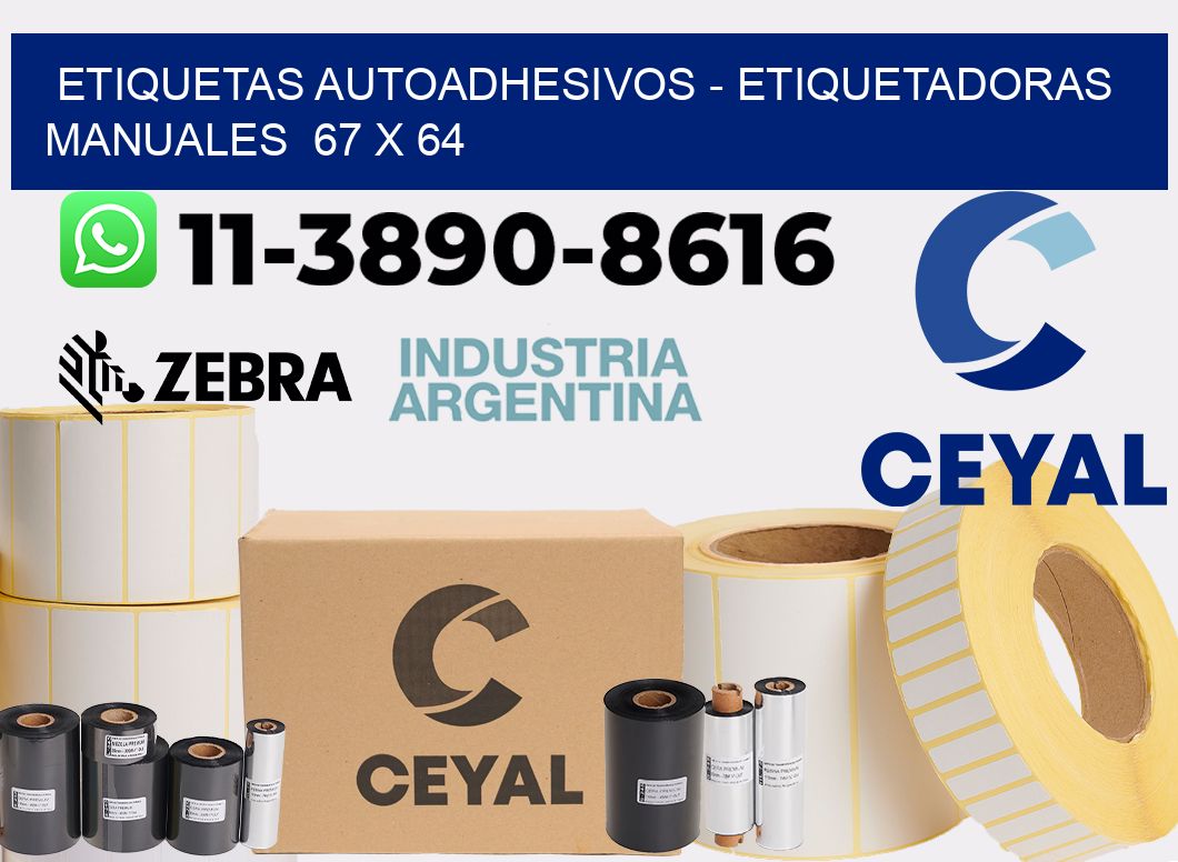 etiquetas autoadhesivos - Etiquetadoras Manuales  67 x 64