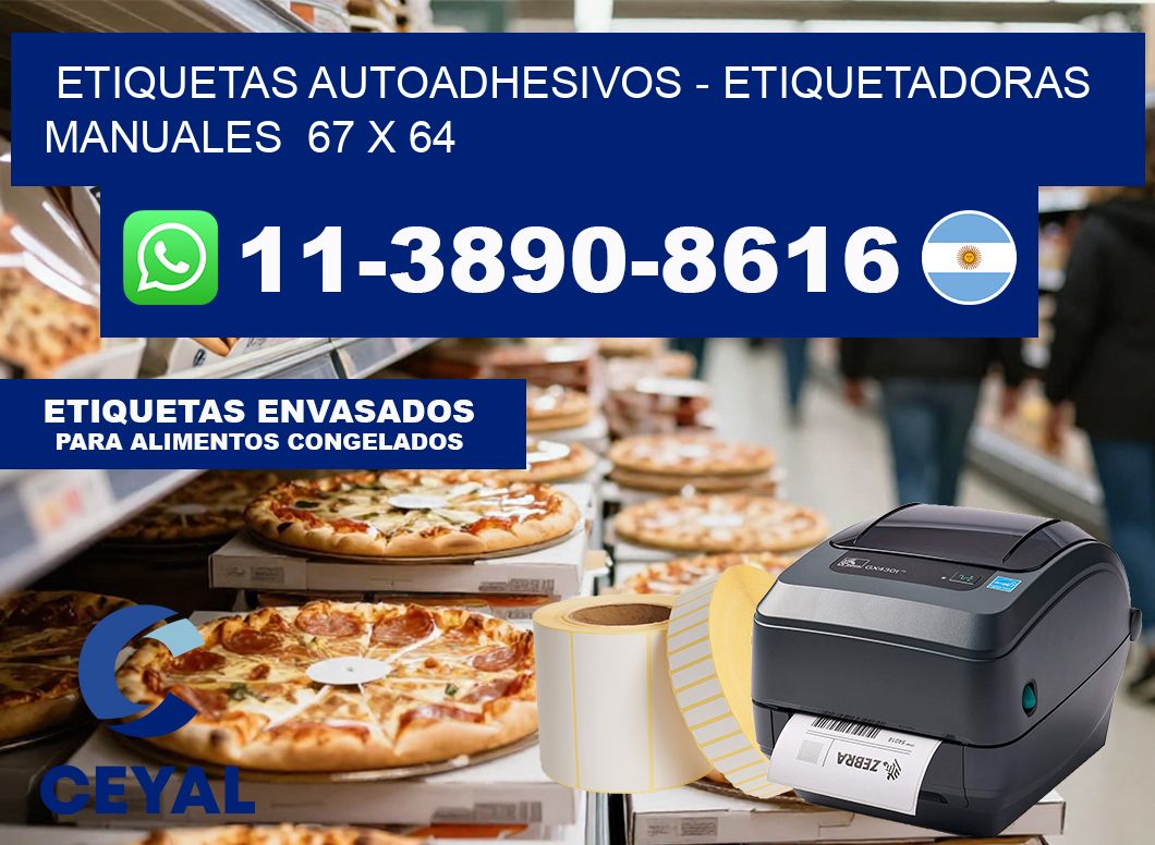 etiquetas autoadhesivos – Etiquetadoras Manuales  67 x 64