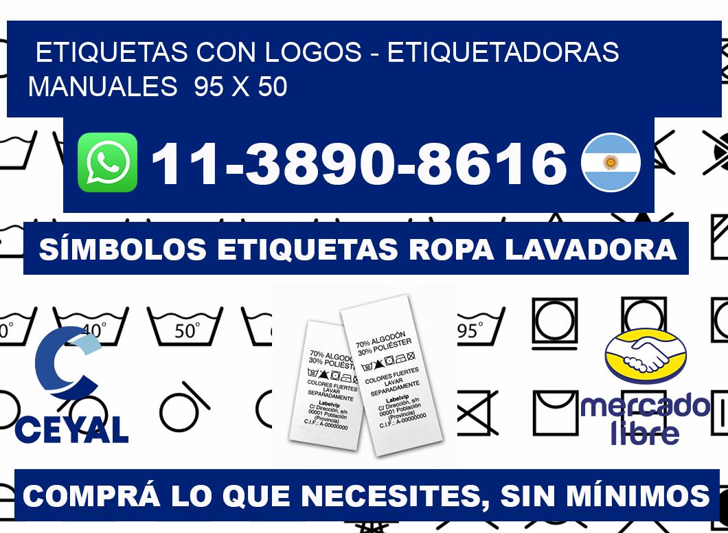etiquetas con logos - Etiquetadoras Manuales  95 x 50