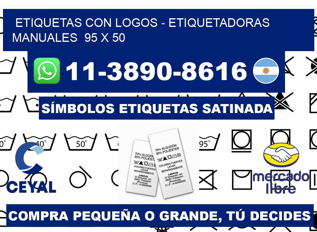 etiquetas con logos - Etiquetadoras Manuales  95 x 50
