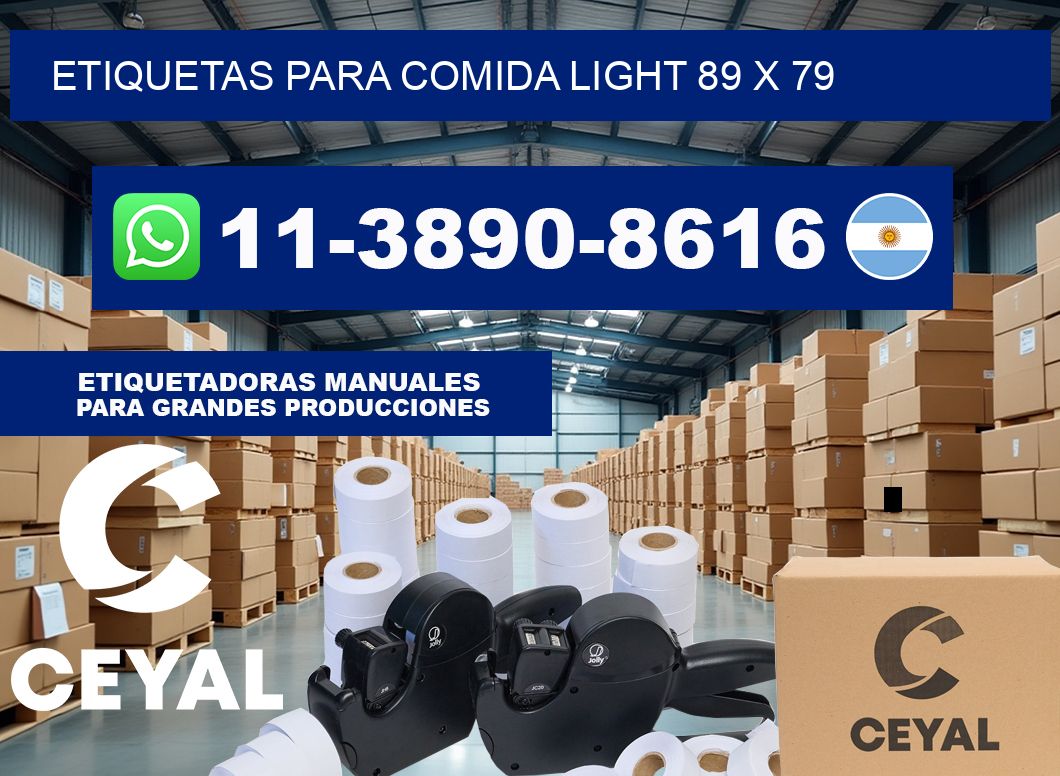 etiquetas para comida light 89 x 79