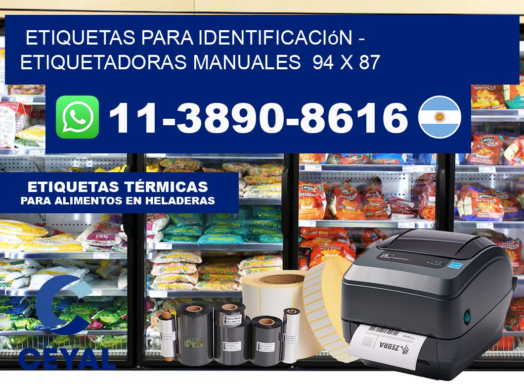 etiquetas para identificación – Etiquetadoras Manuales  94 x 87