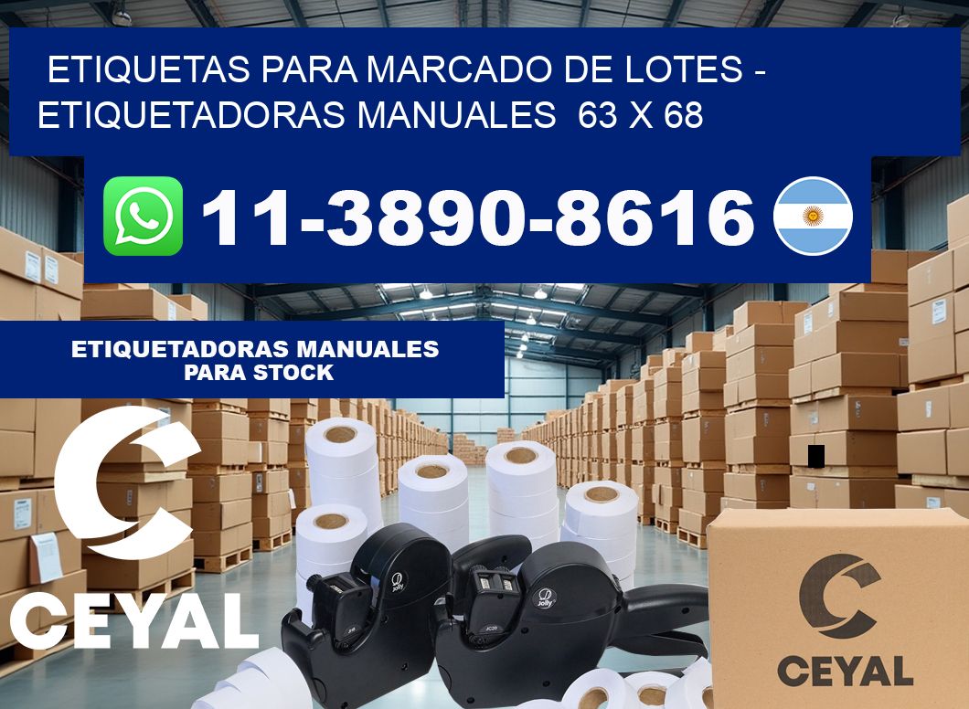etiquetas para marcado de lotes – Etiquetadoras Manuales  63 x 68