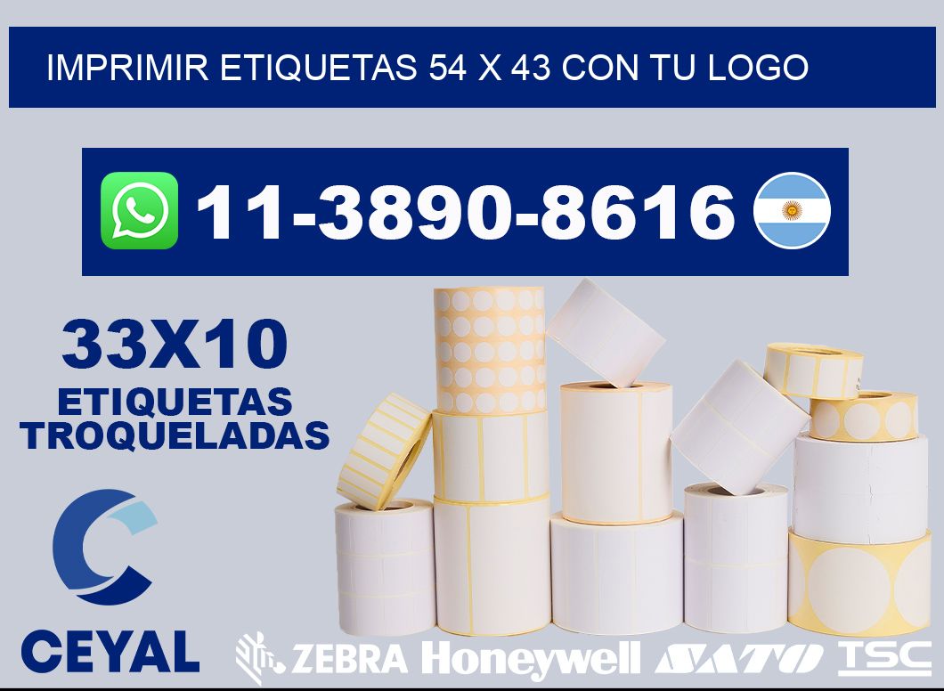 imprimir etiquetas 54 x 43 con tu logo