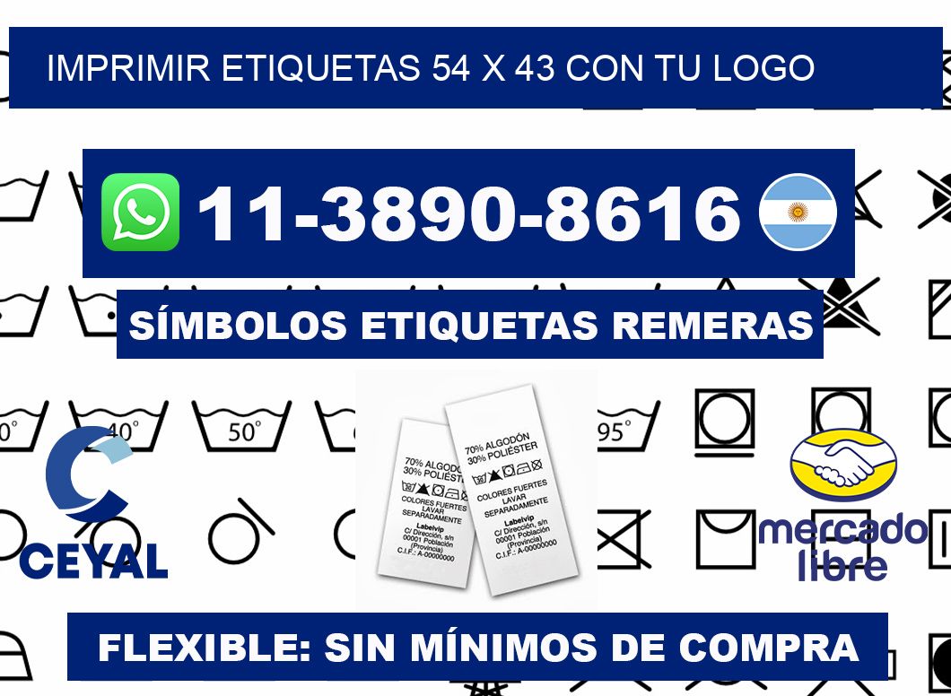 imprimir etiquetas 54 x 43 con tu logo