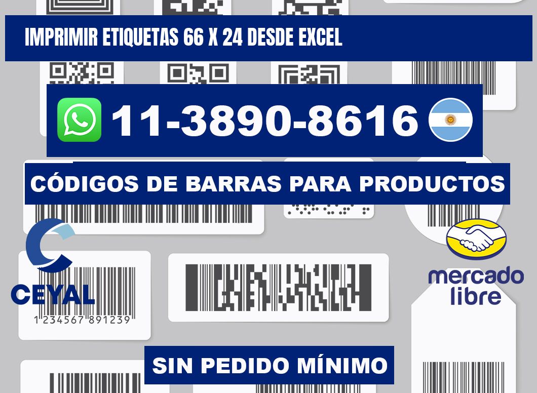 imprimir etiquetas 66 x 24 desde excel