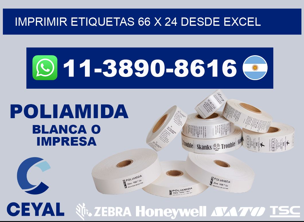 imprimir etiquetas 66 x 24 desde excel