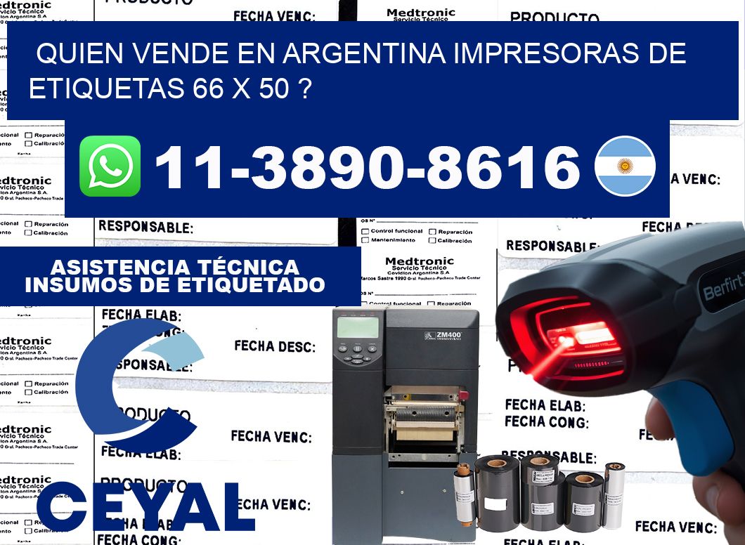 quien vende en argentina impresoras de etiquetas 66 x 50 ?