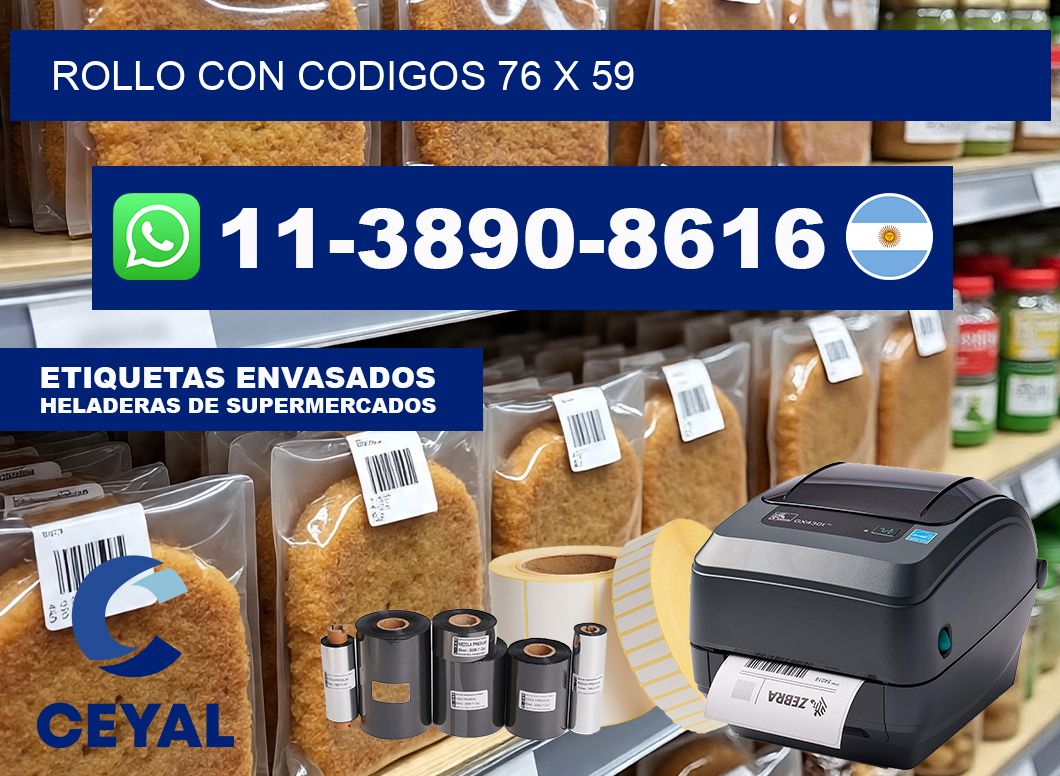 rollo con codigos 76 x 59