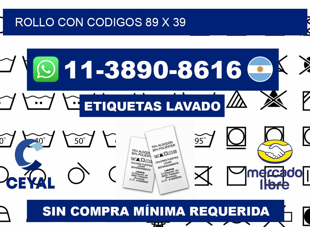 rollo con codigos 89 x 39