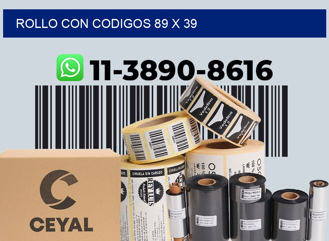 rollo con codigos 89 x 39