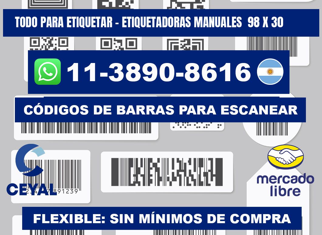 todo para etiquetar - Etiquetadoras Manuales  98 x 30