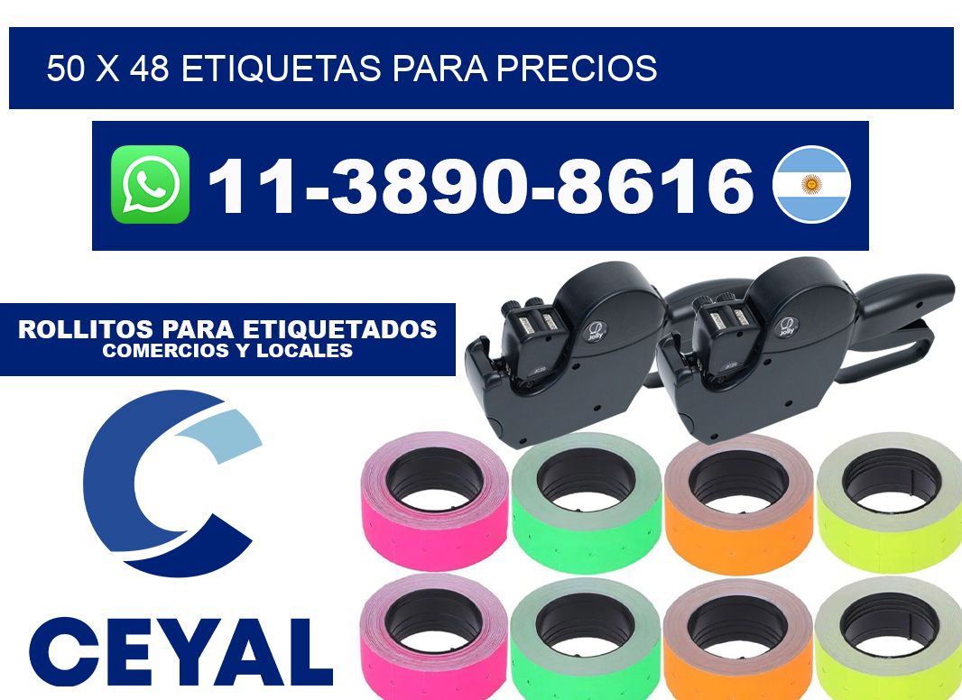 50 x 48 etiquetas para precios