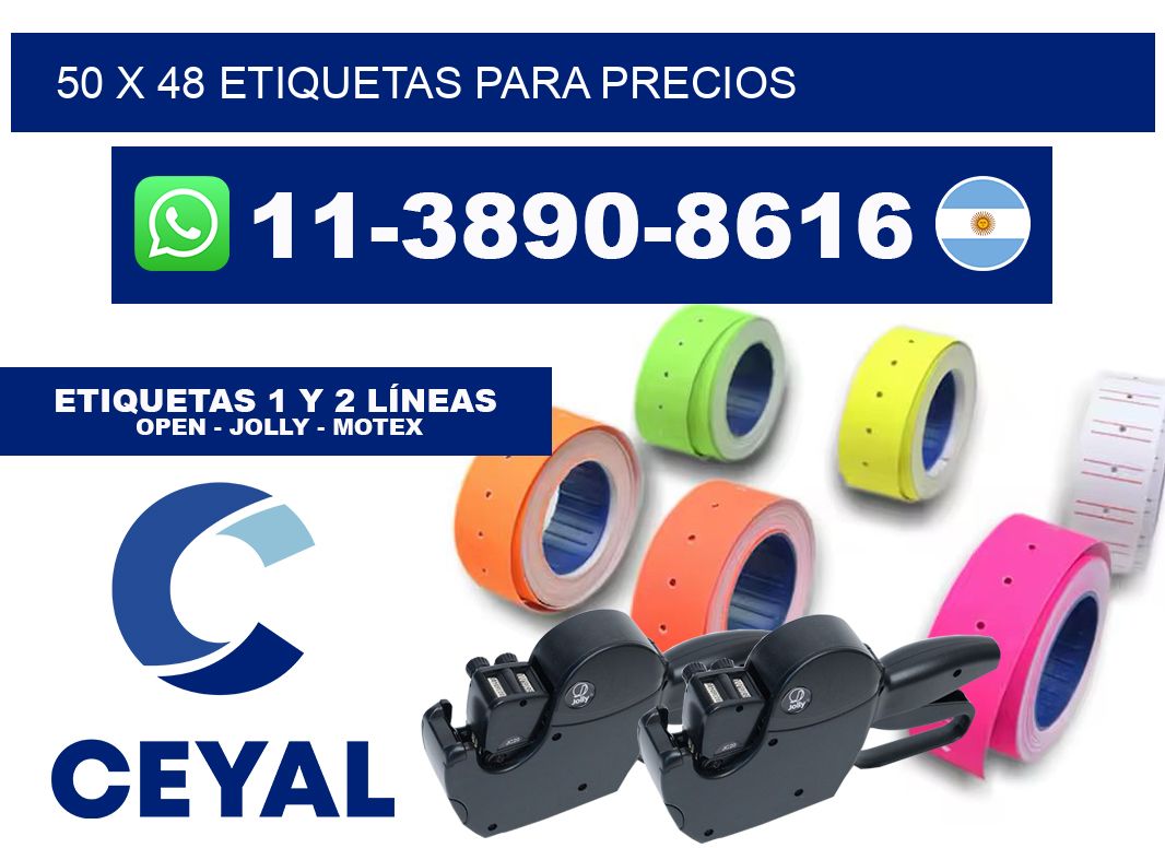 50 x 48 etiquetas para precios