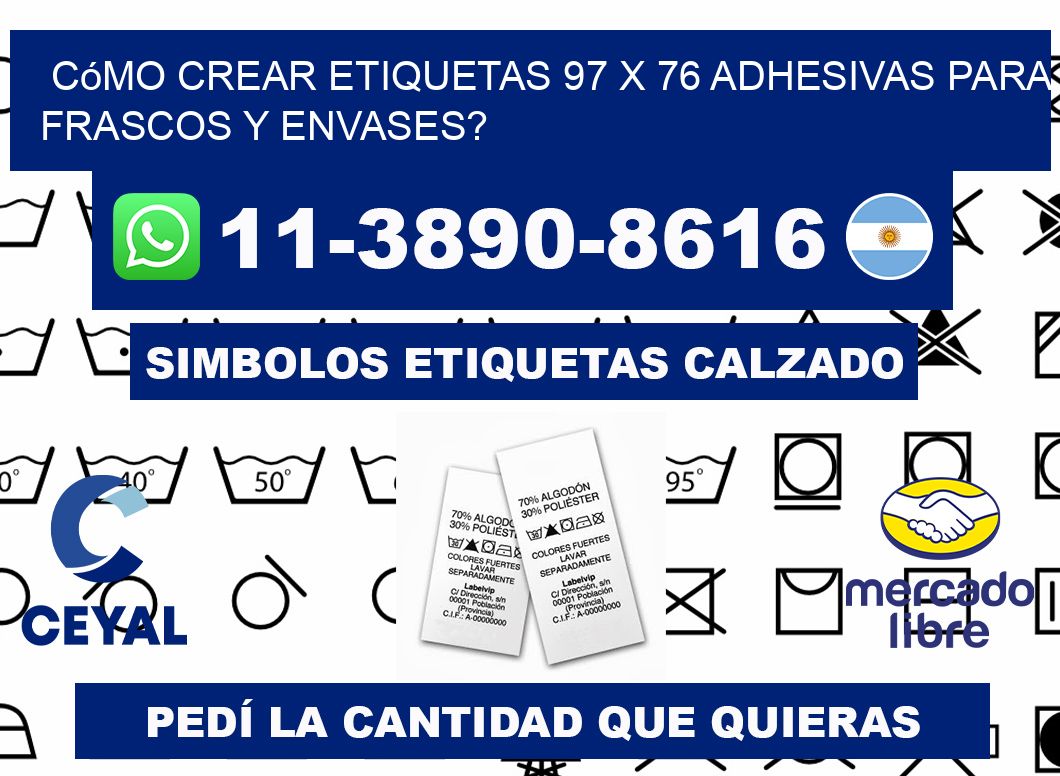 Cómo crear etiquetas 97 x 76 adhesivas para frascos y envases?