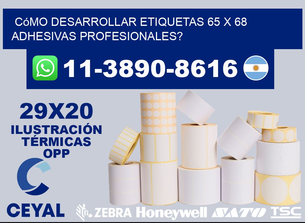 Cómo desarrollar etiquetas 65 x 68 adhesivas profesionales?
