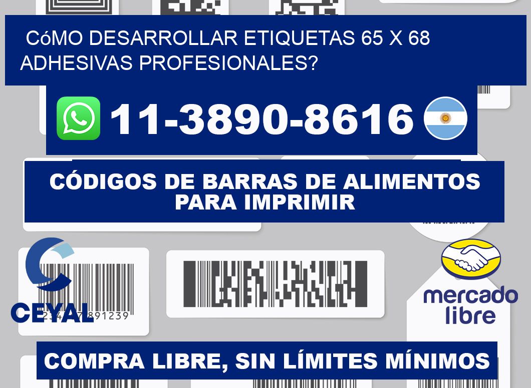 Cómo desarrollar etiquetas 65 x 68 adhesivas profesionales?