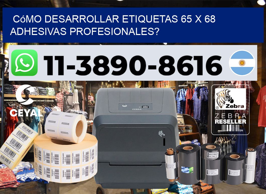Cómo desarrollar etiquetas 65 x 68 adhesivas profesionales?