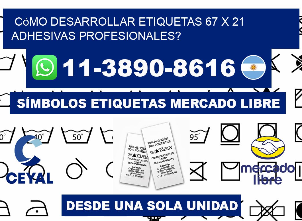 Cómo desarrollar etiquetas 67 x 21 adhesivas profesionales?