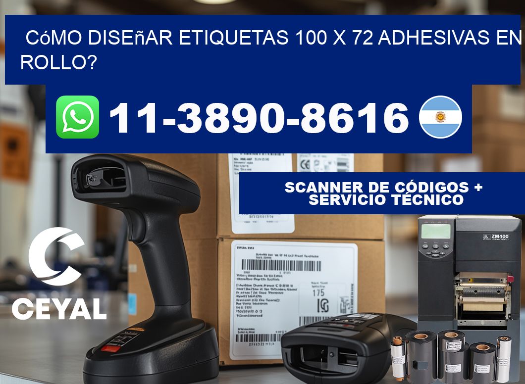 Cómo diseñar etiquetas 100 x 72 adhesivas en rollo?