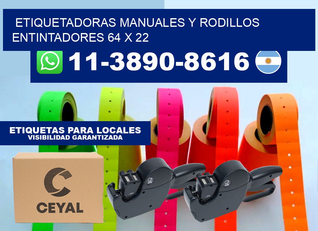 Etiquetadoras manuales y rodillos entintadores 64 x 22